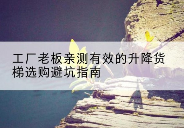 务川升降货梯怎么选-工厂老板亲测有效的升降货梯选购避坑指南